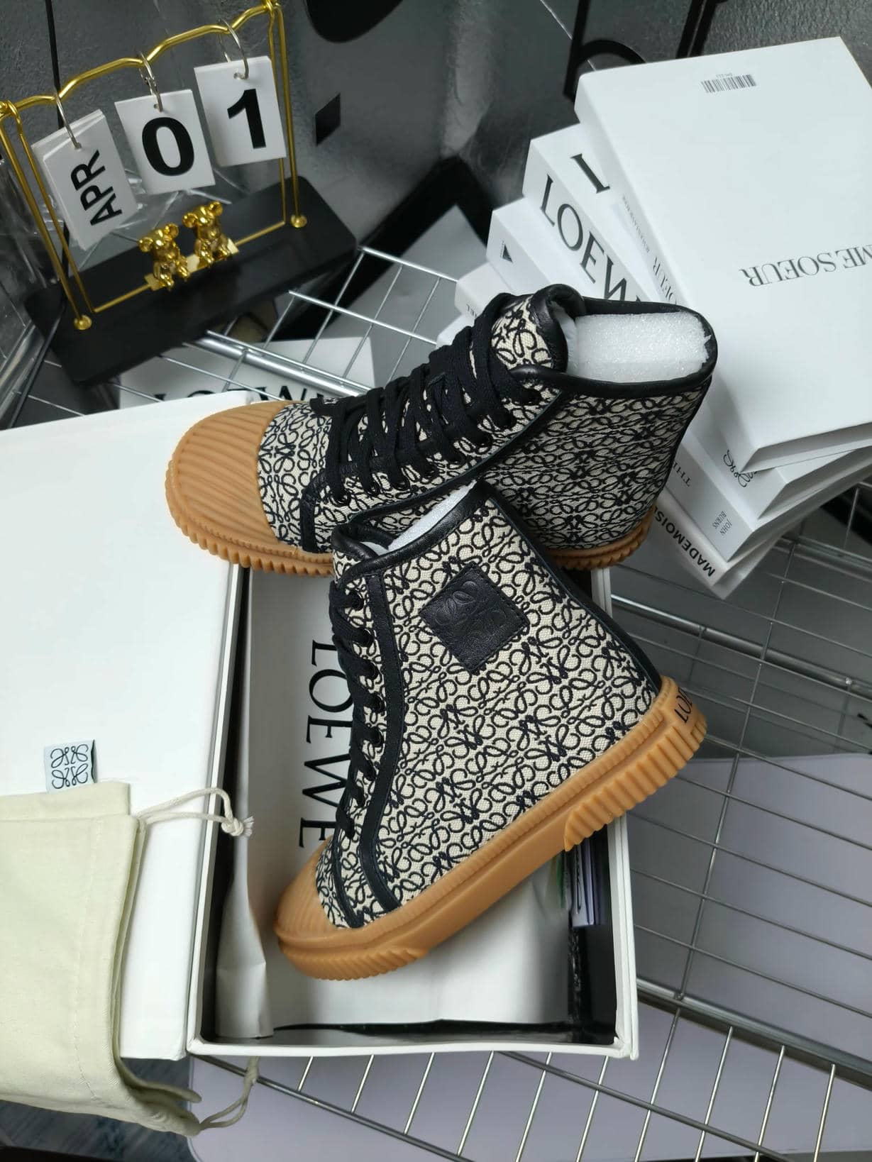 LOEWE canvas sneakers-3